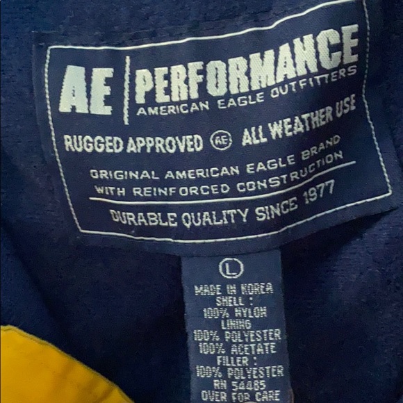 Vintage 90s American Eagle Half Zip Pull Over Coat - Picture 2 of 7